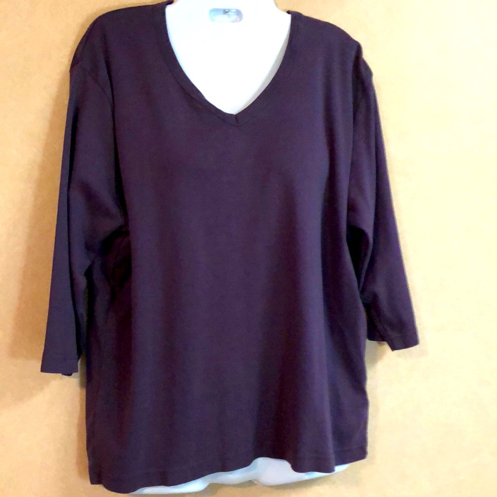 Purple 3/4 sleeved tee
